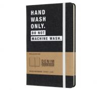   Textile notebook Moleskine Denim, l?ned, 13x21 cm, Hand Wash  Only.