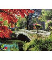 Осенний парк (мозайка стразами размер: 40x50,)