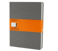 Записные книжки ruled journal Cahier, 19x25cm, warm grey cover,  (Set  of 3)