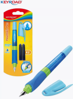 Набор KEYROAD: перьевая ручка с картриджем, синяя, 2 запасных картриджа, в блистере