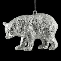 Украшение ErichKrause® Decor Медведь серебряный 10см