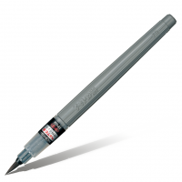 Кисть c черными пигментными чернилами Brush Pen средняя, в блистере