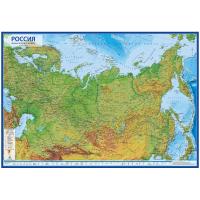 Интерактивная карта России физическая 1:8,5М 101х70 см (с ламинацией)