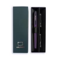 Ручка перьевая с конвертером, перо EF 0,4 мм, 2 картриджа (индиго, черный): фиолетовый