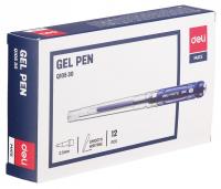 Ручка гелевая Deli EQ10530 Mate 0.5мм резин. манжета резиновая манжета синие чернила прозрачный