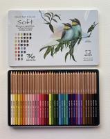 Набор профессиональных цветных карандашей Малевичъ GrafArt Soft, 36 цветов