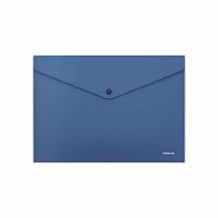 Папка-конверт на кнопке пластиковая  ErichKrause® Fizzy Classic, непрозрачная, А4, синий (в пакете п