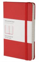 Записная книжка Moleskine Classic (в линейку), Pocket (9х14см), красная