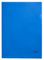 Папка-Уголок Пластиковая А4ф Hatber 180мкм -Непрозрачная- Синяя   (без ед штрихкода)