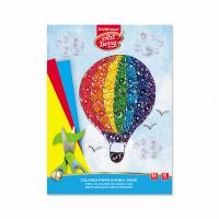 Цветная бумага двусторонняя в папке ArtBerry®, А4, 16 листов, 8 цветов, игрушка-набор для детского т