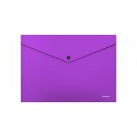 Папка-конверт на кнопке пластиковая  ErichKrause® Matt Vivid, непрозрачная, A4, фиолетовый (в пакете