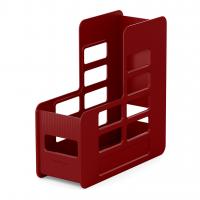 Подставка для бумаг вертикальная пластиковая ErichKrause® Techno, Marsala, 100мм, красный
