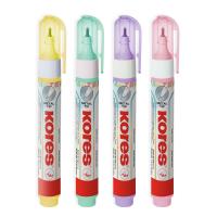 Корректирующий карандаш 10г (8мл) Kores Pastel ассорти:роз, желт, фиол, мятн