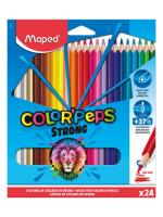 Карандаши цветные Maped Strong 24 ЦВЕТА пластиковые повышенная прочность