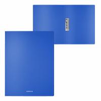 Папка с боковым зажимом пластиковая  ErichKrause® Classic, A4, синий (в пакете по 4 шт.)