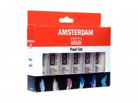 Набор акриловых красок Amsterdam Standart 6цв*20мл перламутровые цвета новинка!