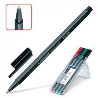 Ручки-роллер STAEDTLER, НАБОР 4шт, Triplus Roller, трехгранная, 0,7мм, линия 0,4мм, ассорти, 403SB4