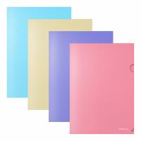 Папка-уголок пластиковая  ErichKrause® Diagonal Pastel, A4, непрозрачная, ассорти (в пакете по 12 шт