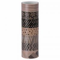 Клейкие WASHI-ленты для декора КОФЕЙНЫЕ ЦВЕТА, 15 мм х 3 м, 7 цветов, рисовая бумага, ОСТРОВ СОКРОВИ