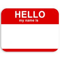 Стикер Hello My Name Is 8x12 см.
