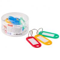 Брелоки для ключей Пластик цветные Hatber 21х60мм 12шт. в пластик.боксе