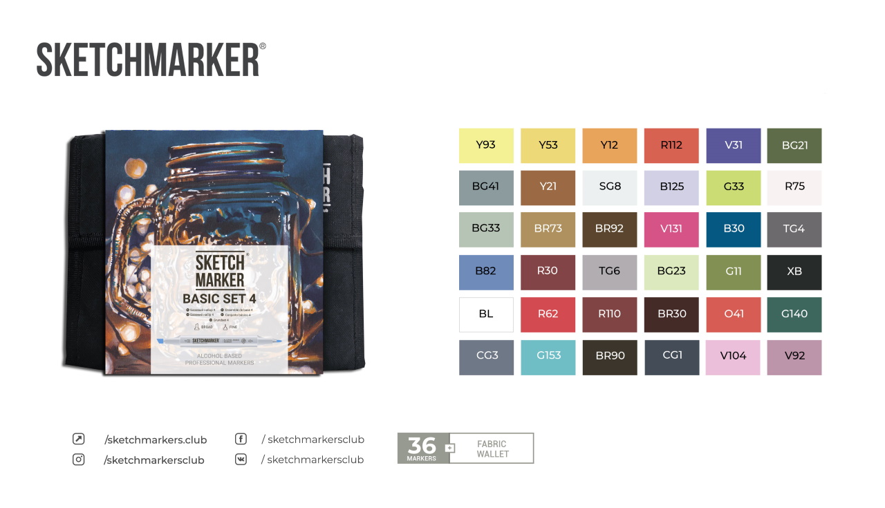   SKETCHMARKER Basic 4 36 +  