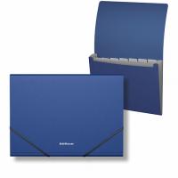 Папка-картотека пластиковая  ErichKrause® Matt Classic, с 6 отделениями, A4, синий (в пакете по 4 шт