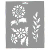 Трафарет пластиковый, 25,5х20,5см, модель 10, цветы; Арт.DK28012