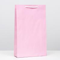 Пакет подарочный 40,5 х 24,8 х 9 см, розовый, ламинированный