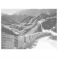 Сонет Холст на картоне с эскизом, Великая Китайская стена, 30х40 см