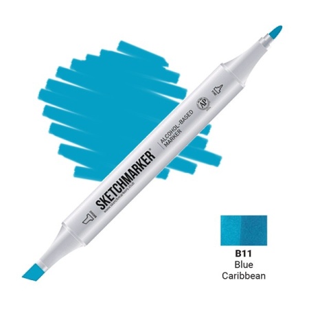 SKETCHMARKER (2 ����:������ � ������,),���� �������:Blue Caribbean(��������� �����), ���:SM-B011