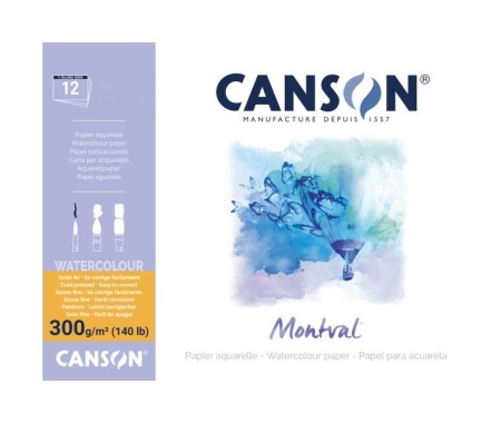 CANSON Montval ���� ��� �������� 300�/�.�� 30*40�� 12� ��� ������� �� 4 ��������