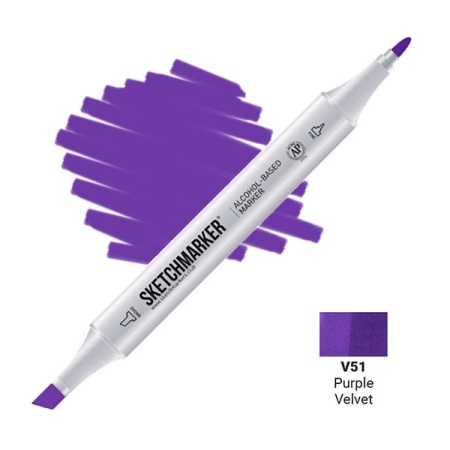 SKETCHMARKER (2 ����:������ � ������,),���� �������:Purple Velvet (���������� ������), ���: SM-V051